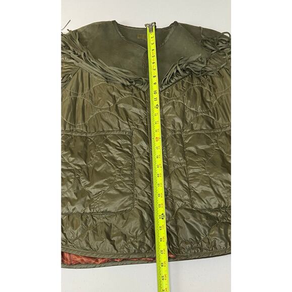 MOTHER The Tip Off Fringed Faux Suede Quilted Shell Jacket Size XS NWOT - Picture 16 of 16